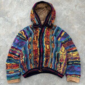 Vintage 90s Coogi/Cuggi Hooded Sweater Full Zip up